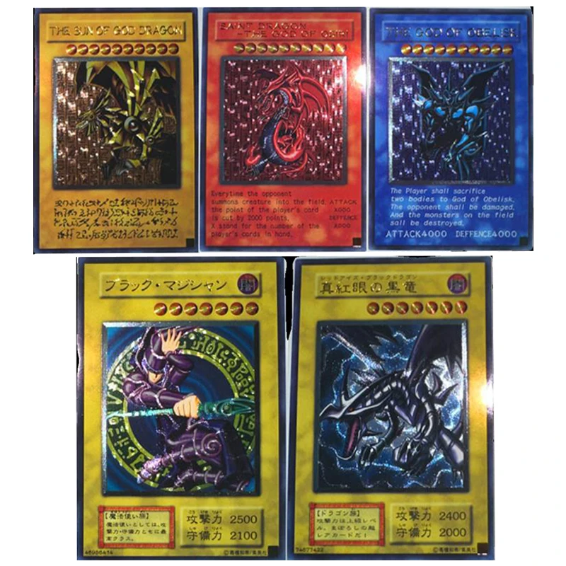 Anime Yu-Gi-Oh DIY ACG UTR Refraction Game Collectible Cards Egyptian God Exodia Dark Magician Toys for boys Birthday Present