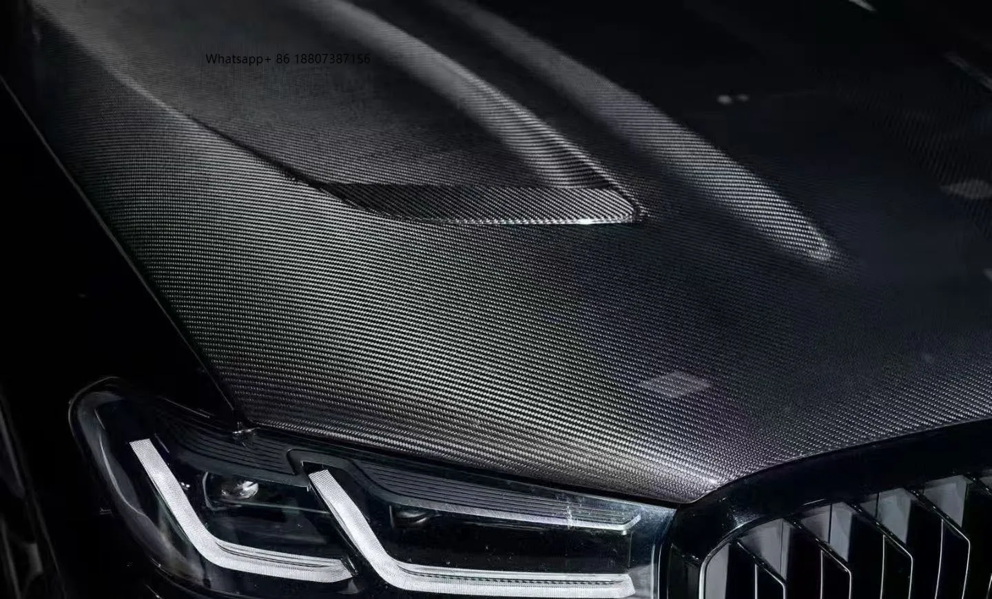 

For F90 M5 G30 G38 New Dry Carbon Fiber Hood with Exhaust Bumper Cut-Outs-Bolt-On Universal Fitment