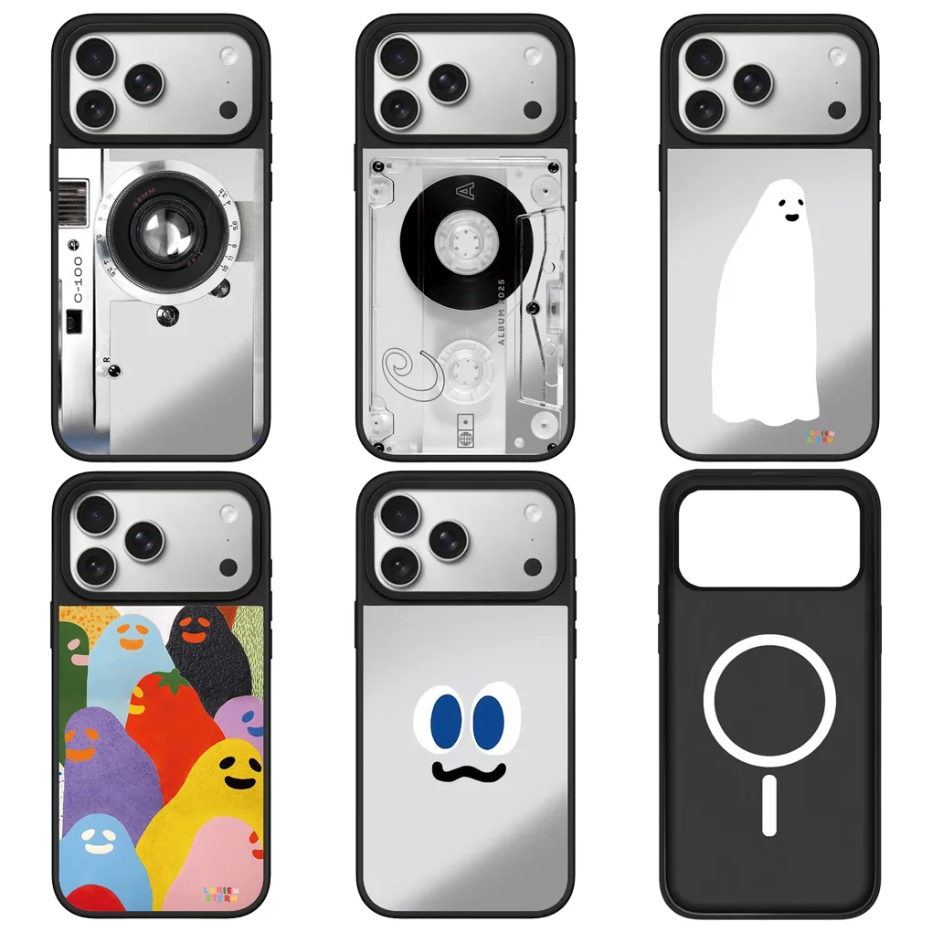 

Cool Camera Mirror Surface Magnetic Phone Case Cover for IPhone 12 13 14 15 16 17 Pro Max Case for IPhone 17 Air