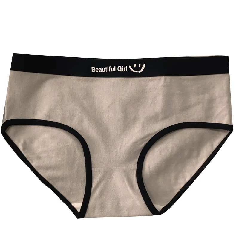 3PCS Bavlněné kalhotky Dívčí Dámské kalhotky Jednobarevné spodní prádlo Středně velký pas Měkké prodyšné kalhotky Dámské spodní prádlo - náhled 4