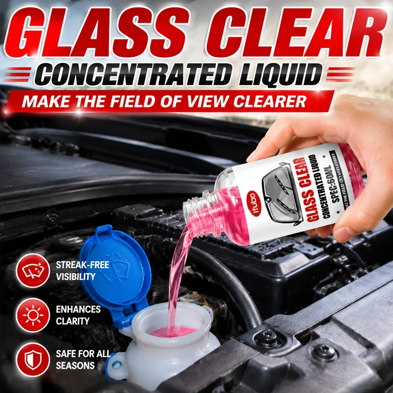 1PC/2PC All-Season Car Windshield Washer 60ml Concentrate Streak-Free Clear View Auto Window Care Liquid Oil Film Remover