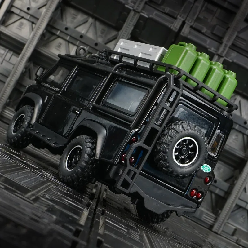 1:32 Land Rover Defender Van Rendering Metal Car Model Ornament Collection Car Doors Can Open Children's Toy Gifts