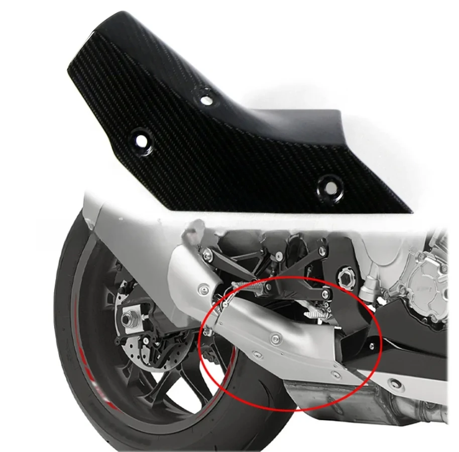 

Motorcycle accessories carbon fiber exhaust pipe anti scald protective cover FOR YAMAHA R1 R1M 2015-2018