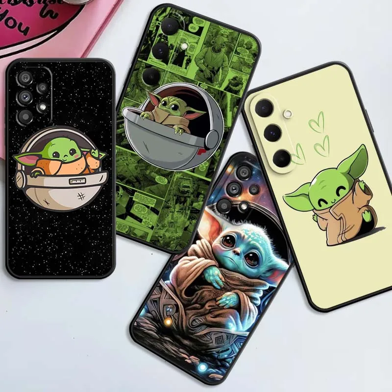 

Cute M-Master Yodas Creative Phone Case For Samsung A42 A41 A35 A34 A33 A32 A25 A24 A23 A21s A04 A03 Note 20 Ultra 5G Black