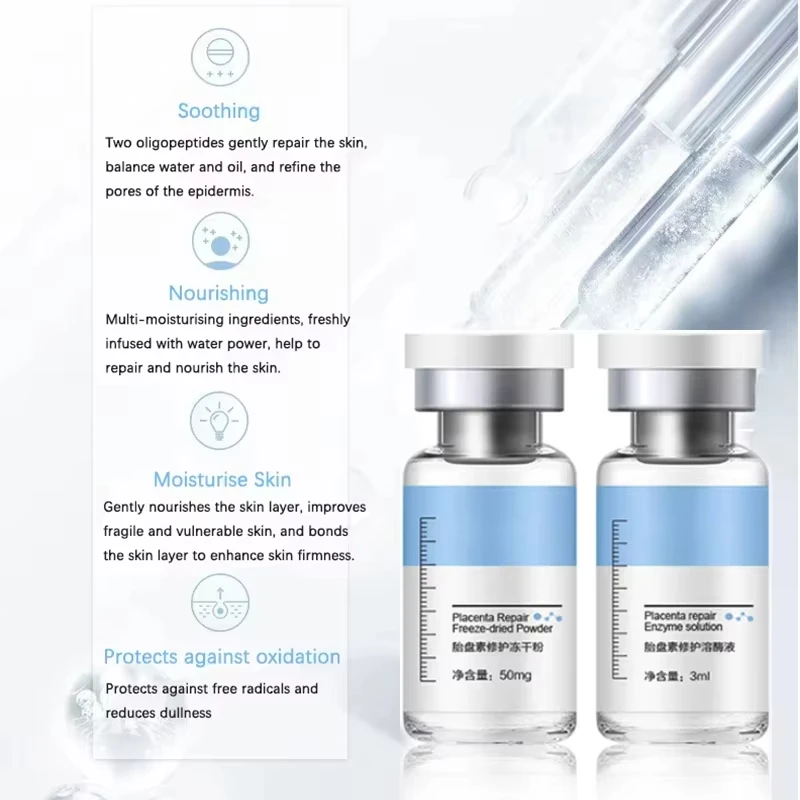 High-Grade Polypeptide Lyophilized Powder Skin Booster Deep Hydration Nourishing Pore Care Facial Serum Kit