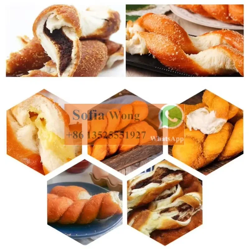Automatic Sweet Crispy Wheat Flour Snacks Extruding Twisted Food Making Machine for Big Dough Twist Forming and Braiding