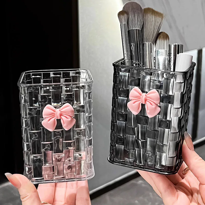 New 1pcs Makeup Brushes Organizer Stand for Makeup Brushes Storage Acrylic Makeup Organizer Container HZSSNB04