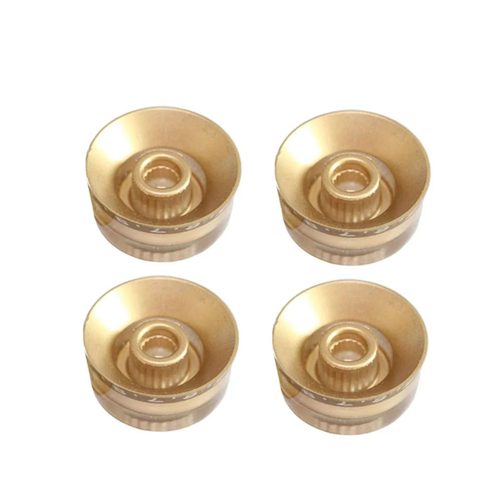 

4Pcs Guitar Knobs Golden Round Volume Tone Speed Control Replacement for Electric Guitar Vintage Style Parts Control Knobs