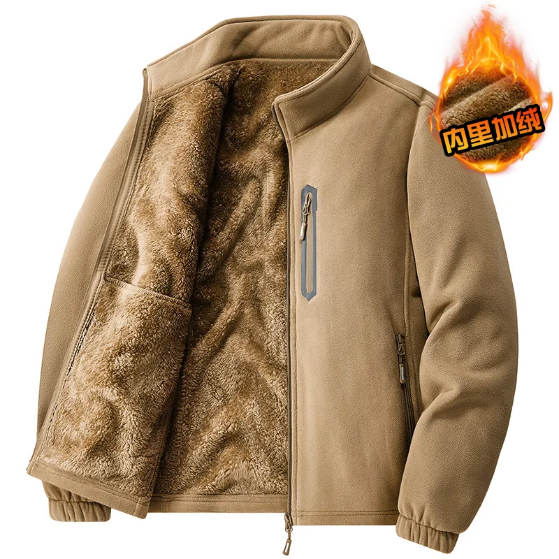 

Winter Tactical Fleece Jacket Men Outdoor Hiking Windproof Warm Hooded Winter Outdoor Thick Thermal Polartec Fleece Coat