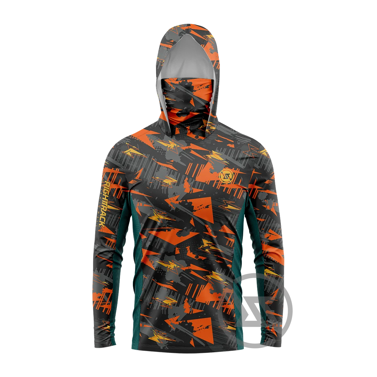 RT Spoprt Wear Men's Hiking Long Sleeve Hooded T-Shirts Fishing Hunting Climbing Shirt Cotton Sport Clothes Upf 50+ Hiking Tops