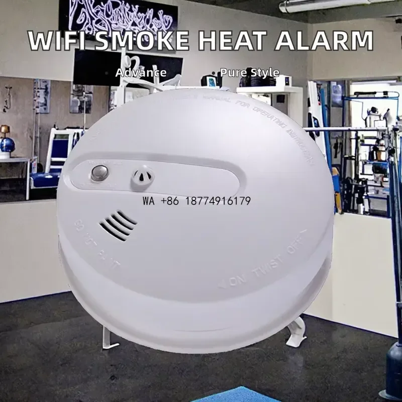 wmwmnu Yeke SR-820 WiFi Enabled 9 Volt Battery Powered Stand Alone Photoelectric Smoke Heat Detector Fire Alarm Tamper Alarm