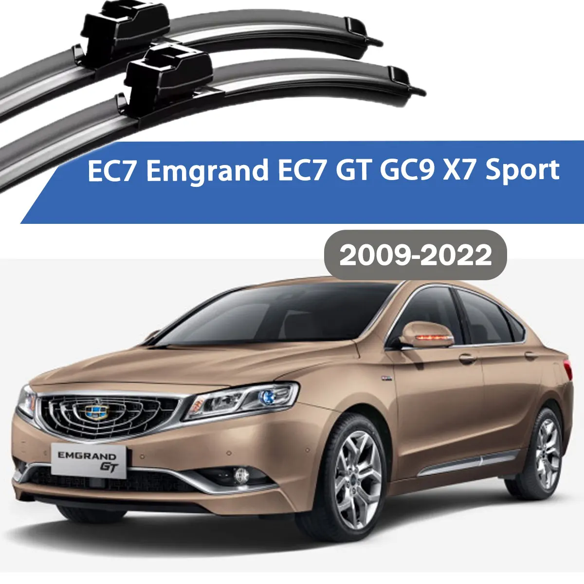 Frontscheibenwischerblätter aus Kohlefaser für Geely EC7 Emgrand EC7 GT GC9 X7 Sport 2009-2022.
