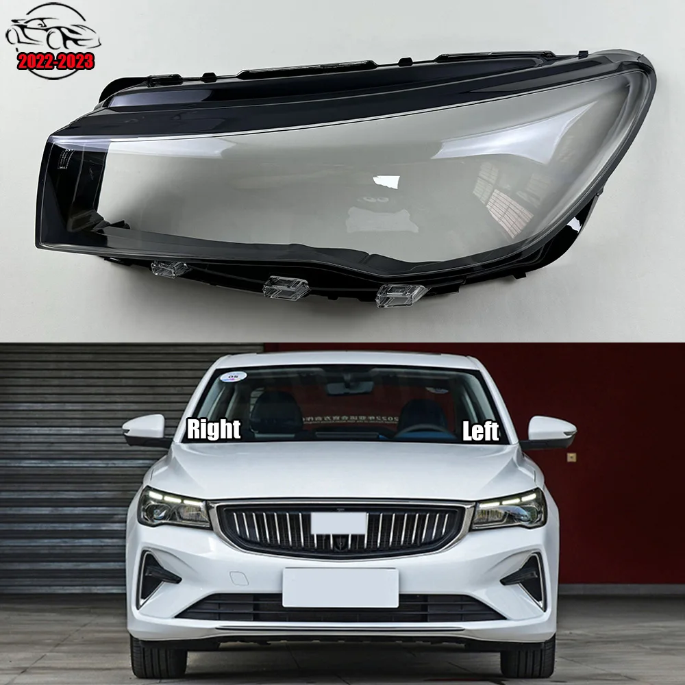 For Geely Emgrand 2022 2023 Headlamp Transparent Cover Lampcover Headlight Shell Lens Replace Original Lampshade Plexiglass