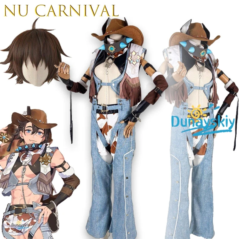 Disfraz de Carnaval Garu Nu, disfraz de aventurero, pantalones vaqueros de moda, ropa de juego de rol para fiesta de Halloween