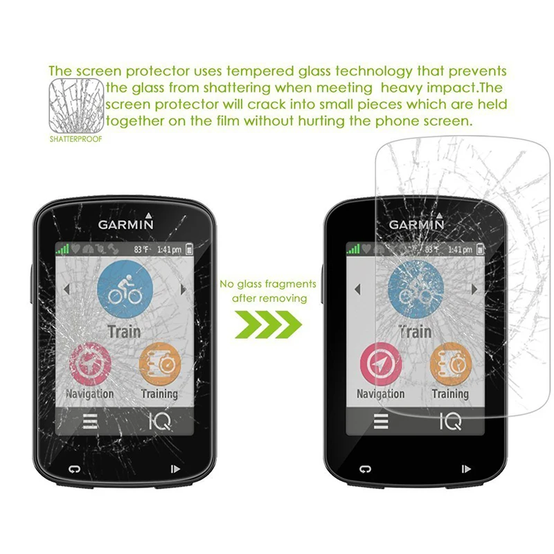2個9h 2.5D強化ガラススクリーンプロテクターガーミンエッジ130 520 520プラス530 820 830 1000 1030保護ガラスフィルム