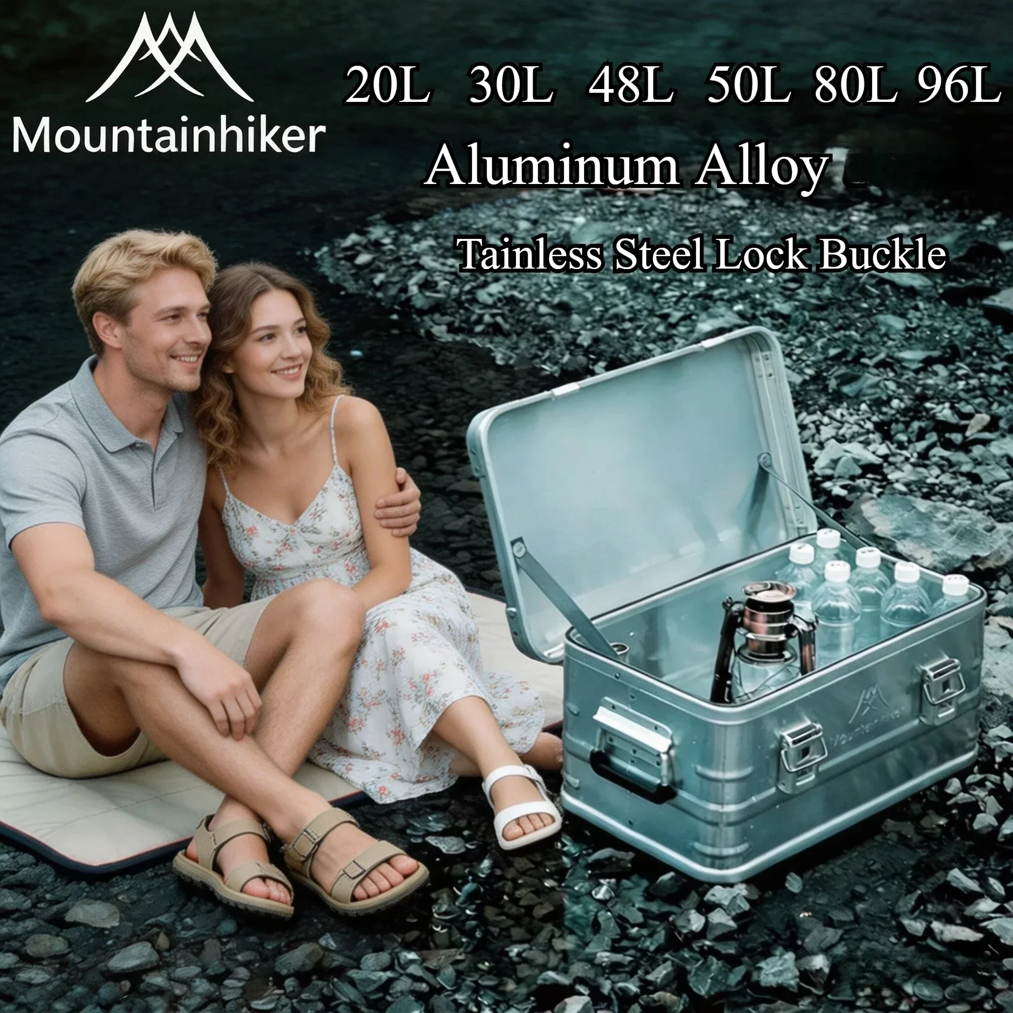 

20L 50L 96L Camping Picnic Travel Aluminum Alloy Large Capacity Box Accessories Storage Bag Hiking Accessories Outdoor Storage