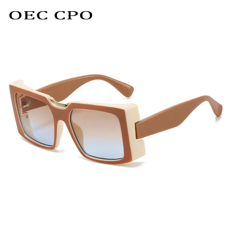 

OEC CPO Retro Square Sunglasses Women Fashion Gradient Lens Shades UV400 Sun Glasses Female Trending Punk Eyewear Men