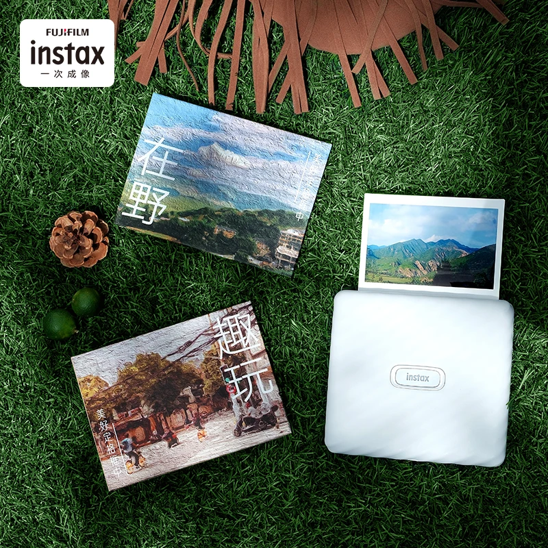 ألبومات صور 5 بوصة 28 جيبًا لـ Fujifilm Instax Wide 400/300/200/100 ألبوم صور بلاستيكي مختوم ألبوم صور واسع