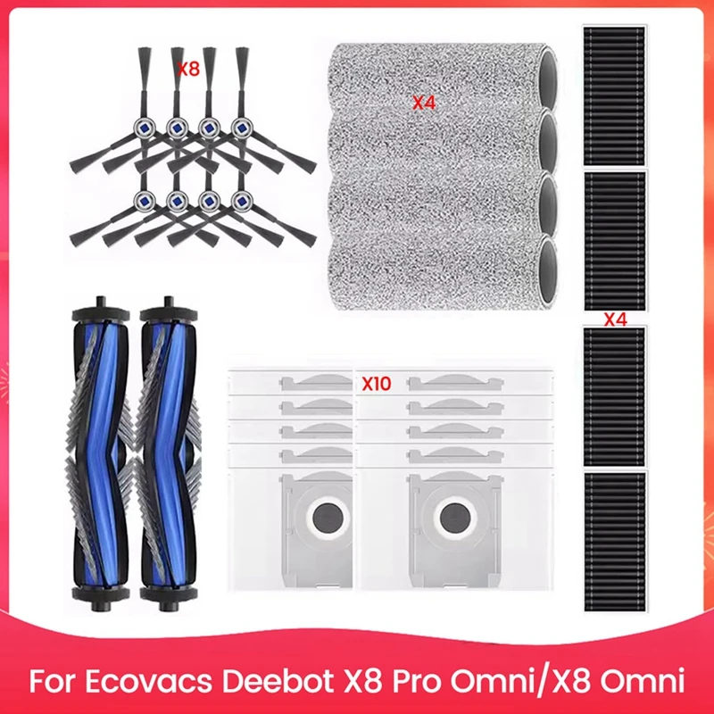 

Replacement Kit Accessories For Ecovacs Deebot X8 Pro Omni/X8 Omni Vacuum Cleaner Parts