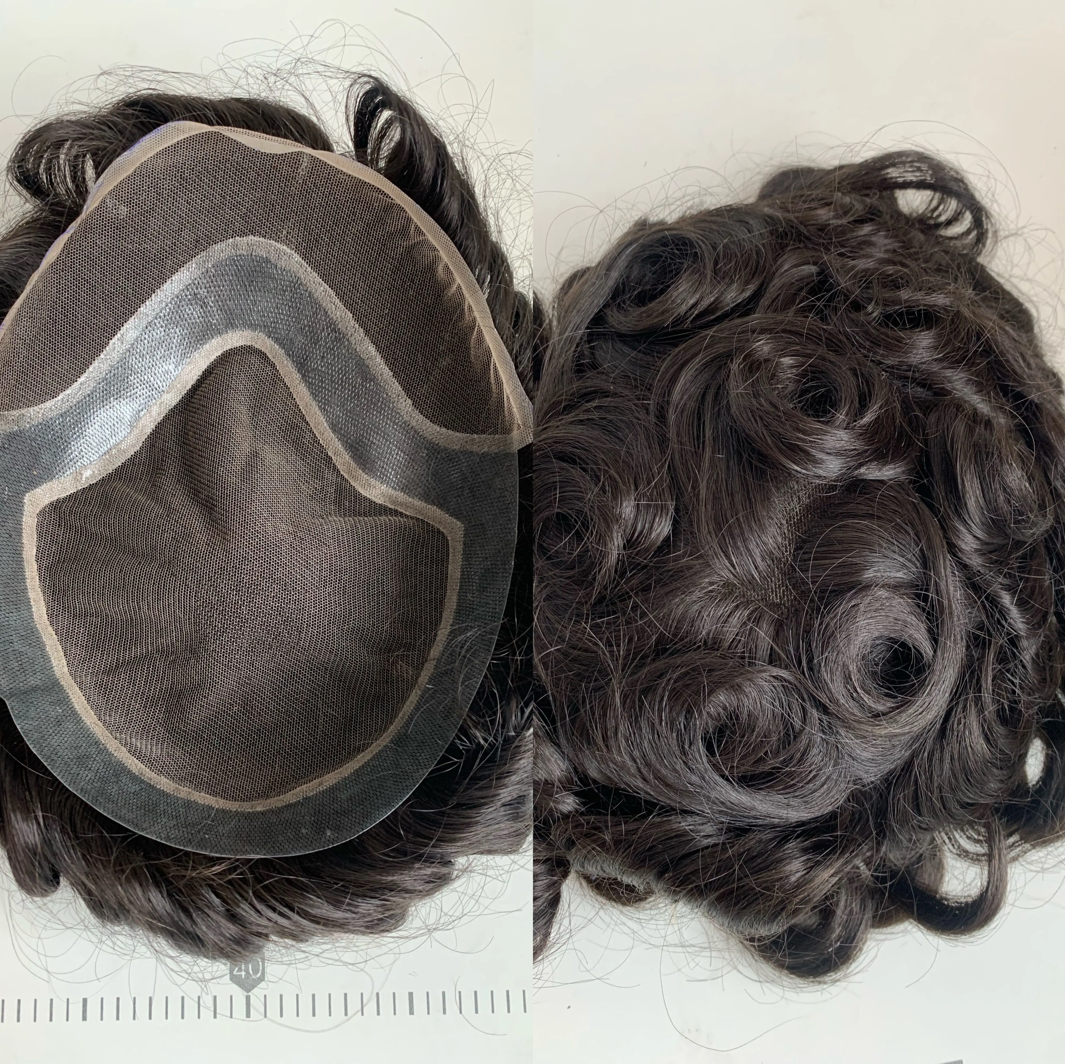 

Cheap Price Size 8x10 Inch Raw Virgin Indian Remy Human Hair Natural Men Toupee Wig Hair Replacement Dark Brown