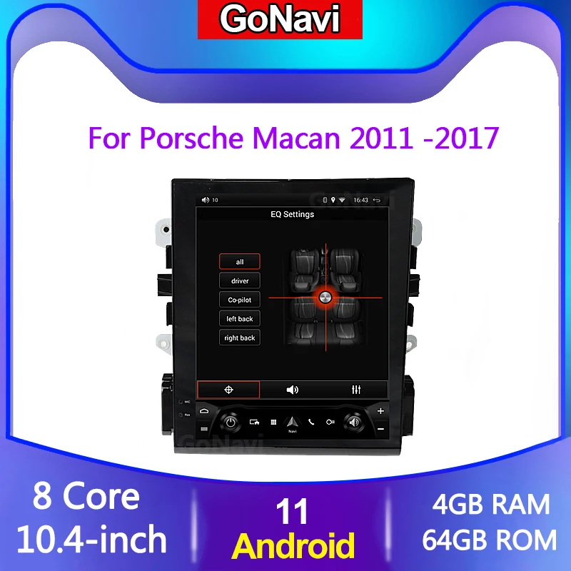 

Qualcomm For Porsche Macan 2011 -2017 Tesla Style Android11 128G Car Multimedia Player GPS Navi Radio Head Unit