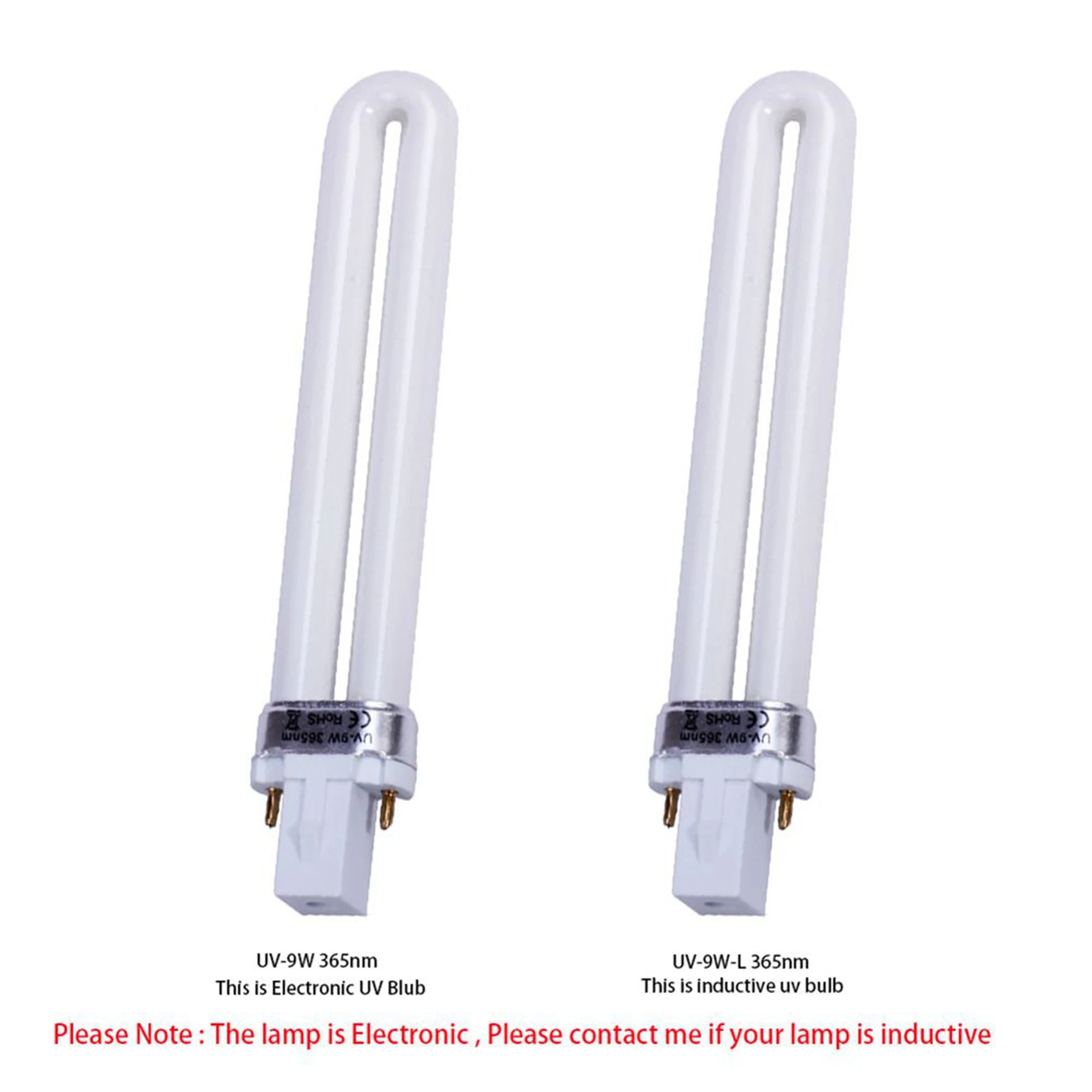 A83X-Elektronik Profesional Baru 8 Buah 365Nm 9W Pengering Kuku Lampu UV Bola Lampu Tabung Pengganti Seni Cat Kuku Manikur