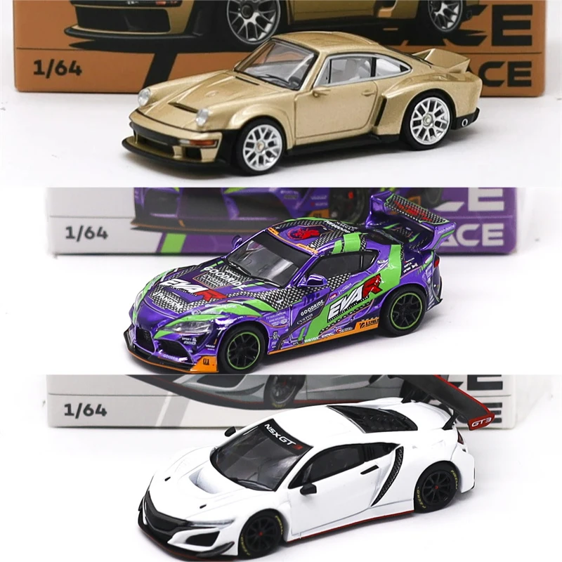 POP RACE 1:64 SINGER DLS TURBO NSX GT3 EVO22 EVA RT TEST TYPE-01 Diecast Model Car