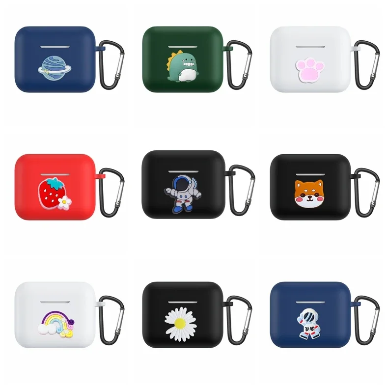 ل Tozo T10 / T6 / T12 / NC2 حافظة كرتون مضحك الحيوان سيليكون سماعات بلوتوث غطاء لينة حماية حافظة ل tozo t6