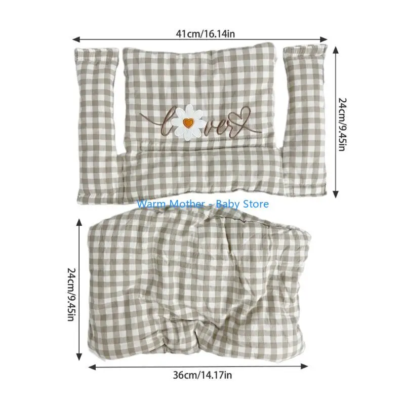 زهرة طباعة كراسي الطعام وسادة الطفل المرتفع حشوة وسادة الاطفال النمو وسادة كرسي الغبار برهان مسند الظهر وسادة 57QE