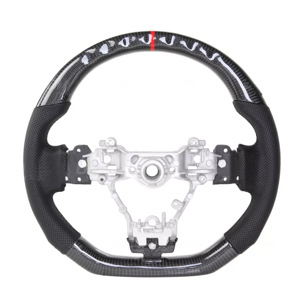 Carbon Fiber Steering Wheel Perforated Leather Steering Wheel For Toyota GT86 Subaru BRZ Scion FR-S