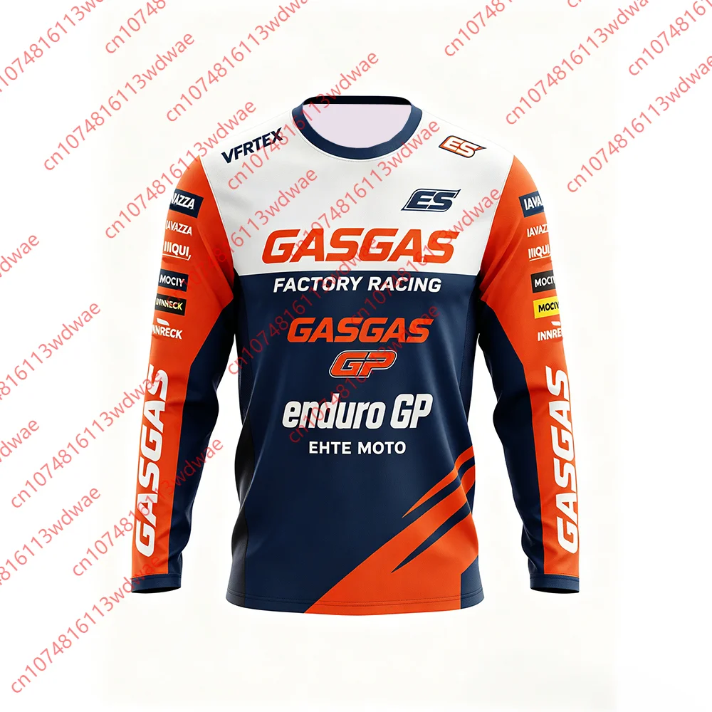 2026 GASGAS Rennanzug Enduro GP Herren Motorrad-Rennshirt Langarm Atmungsaktiv Offroad Dirt Bike Atmungsaktiver Radsportanzug