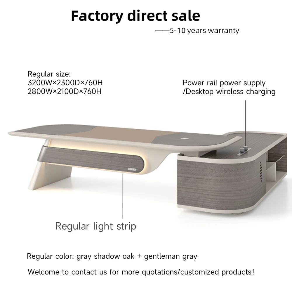 China Wholesale OEM Custom Solid Wood Style Modern Office Furniture Wooden Executive Desk Desk Design