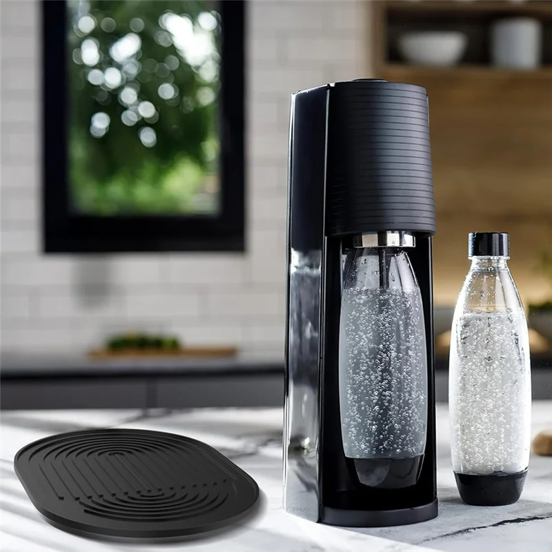 WCS-Mat negro para Sodastream Terra, accesorio de base de protección contra goteo para carbonatador de agua Terra