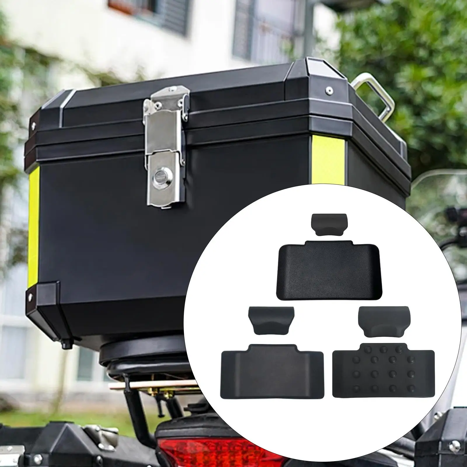 Motorcycle Trunk Backrest,Passenger Backrests Back Pad,Soft,PU,Shockproof,Rear Top Luggage Case Box Cushion Pad,for Travel Motorcycle Trunk Backrest,Passenger Backrests Back Pad,Soft,PU,Shockproof,Rear Top Luggage Case Box Cushion Pad,for Travel