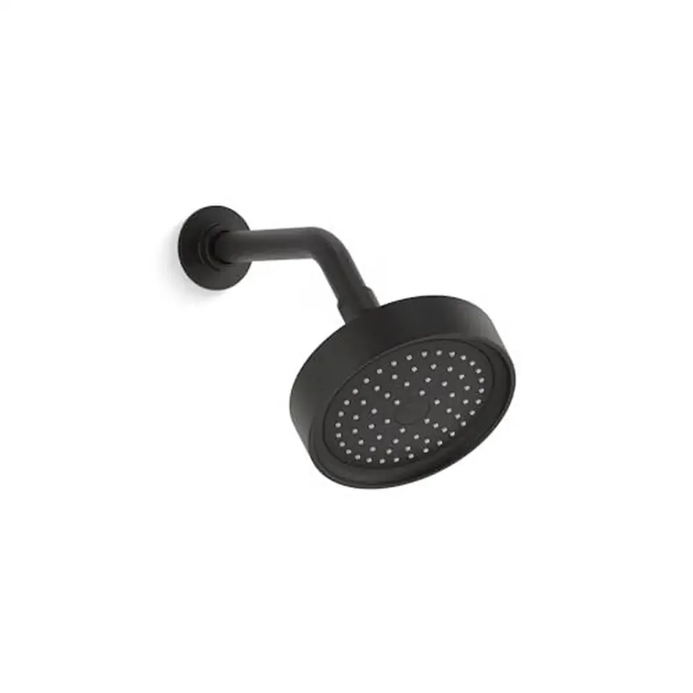 Katalyst Air-Induction Technology Single Function Wall-Mount Showerhead 2.5 GPM Matte Black Easy Install Kohler Eco-Friendly DOE