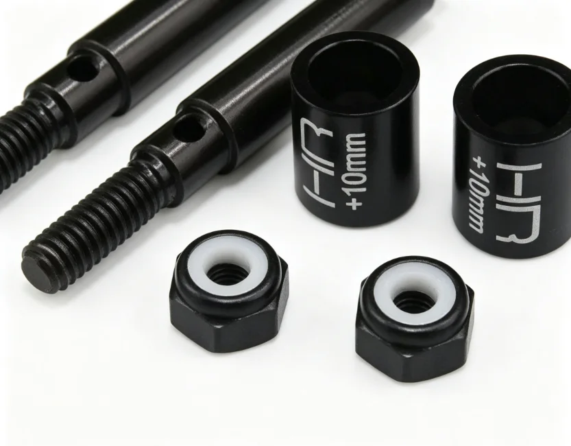 Hot Racing S2 hardened spring steel portal drive stub axles for the Red Cat Gen 8  10MM+