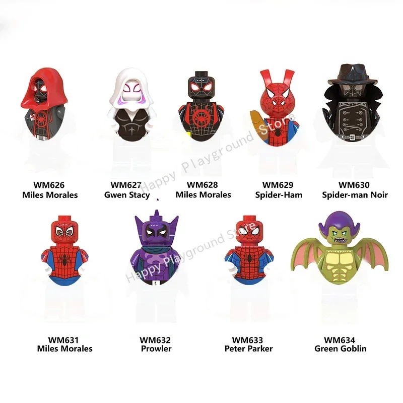 مكعبات بناء شخصية Deadpool Spider-Man لعبة الطوب نموذج صغير دمية هدايا عيد ميلاد الأطفال