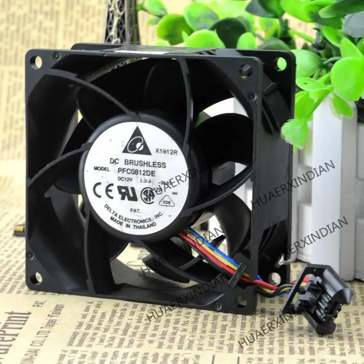 

New PFC0812DE 8CM 12V 3.30A 8038 4PWM Cooling Fan Assembly Kit