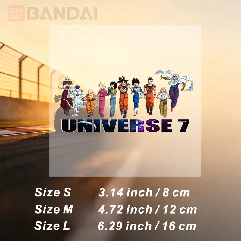 Car Stickers Universe 7 Text Anime Characters Vinyl Decal Waterproof Die Cut for Car Window Bumper Motorcycle HelmetAuto Decor