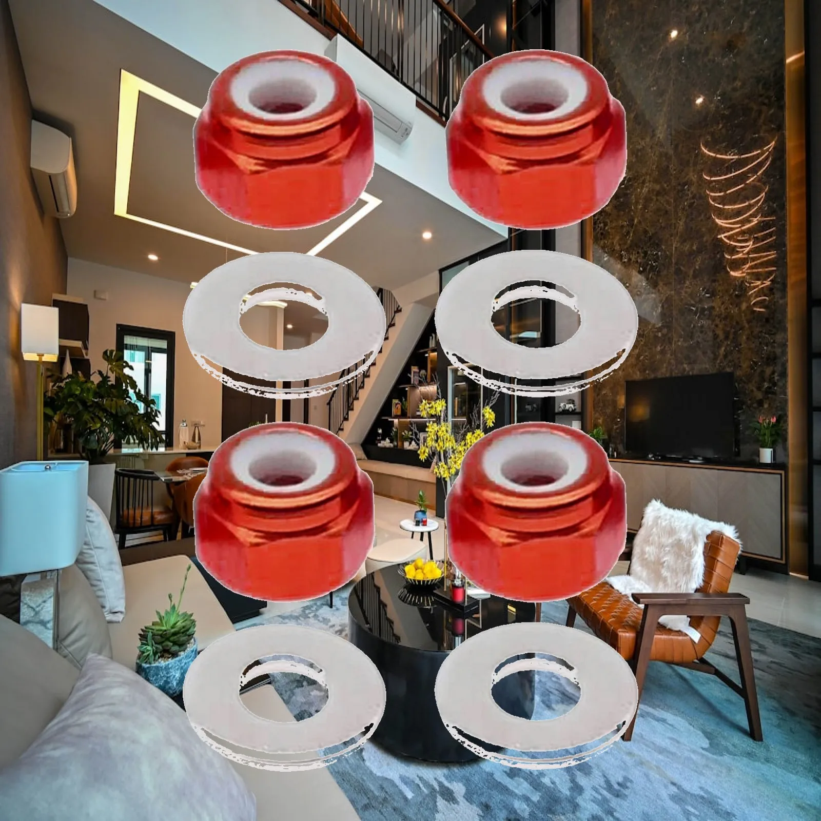 Metal Wheel Lock Nuts M3 for Wltoys 144001 1/14 RC Truck Buggy Spare Parts with Washer Gasket