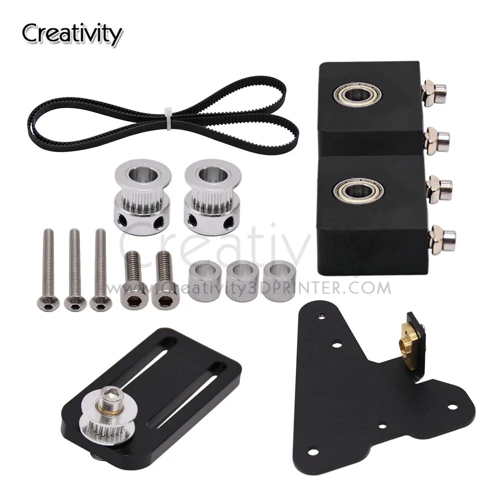 3D Printer Part Dual Z Axis Lead Screw Upgrade Kit Dual Z Tension Pulley Set For CR10/Ender-3 Series 3D Printer