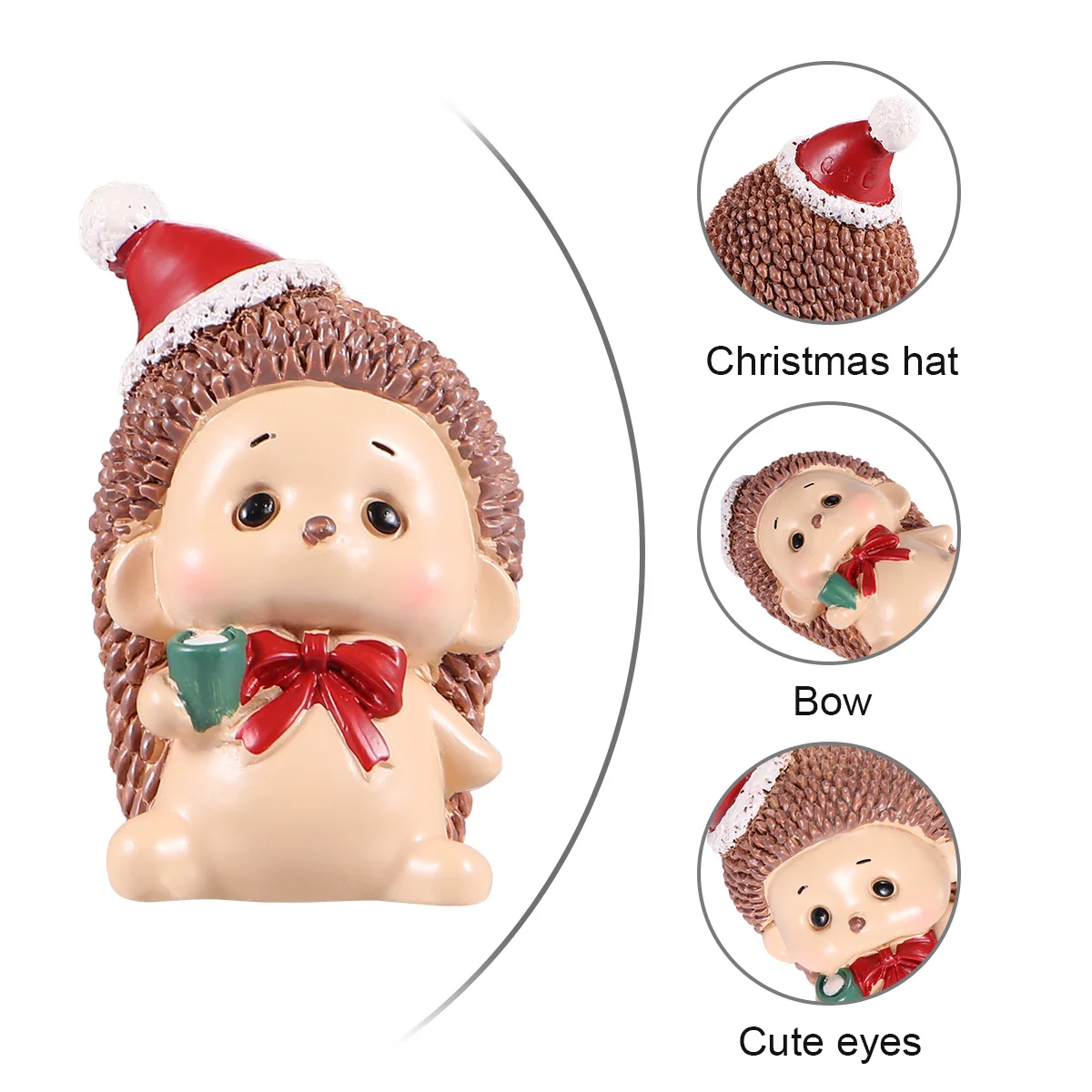 

2Pcs Christmas Resin Mini Ornaments Micro Decorative Resin Crafts Perfect for Home Garden Bonsai Desktop Decoration