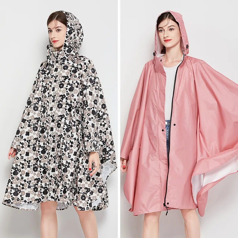 

Ladies Rain Coat Cover Poncho Trench Women Light Waterproof Rainwear Soft Raincoats Cloak Chubasqueros Mujer