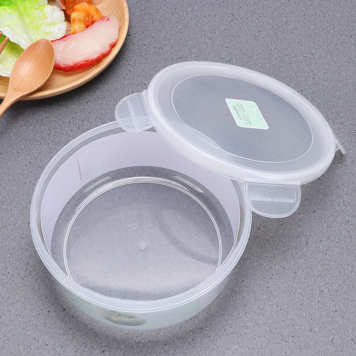 Food Container 2500Ml Large Capacity Round Case Bpa Free Plastic Preservation Box Kitchen Storage For Snacks Fruits