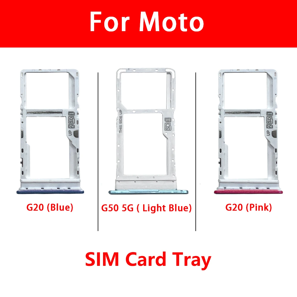 SIM Card Slot SD Card Tray Holder Adapter For Moto E20 E40 G20 G31 G50 5G G51 G100 Phone SD Holder Card Tray With Tools