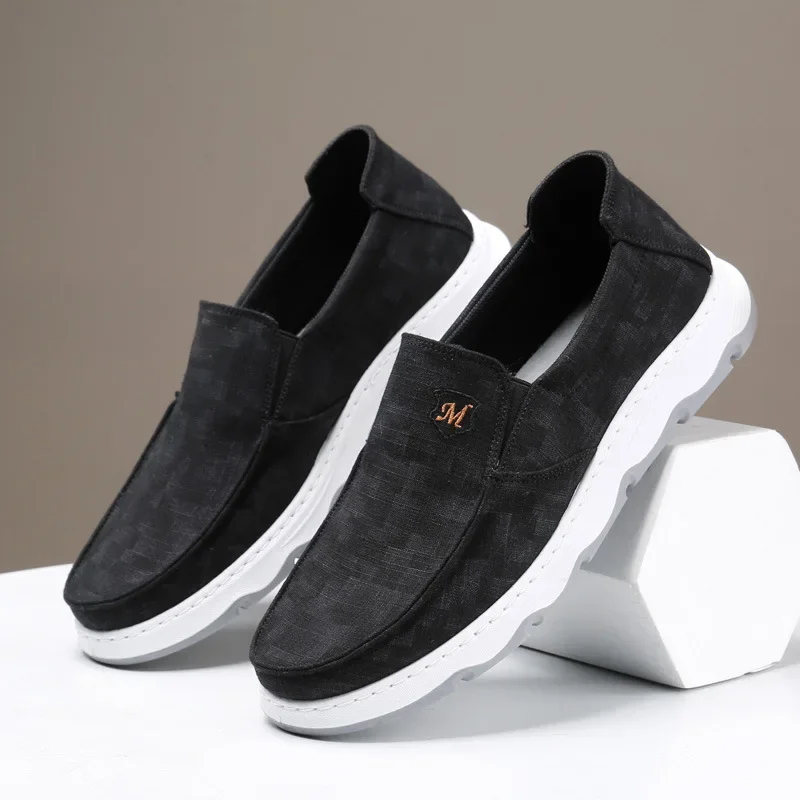 Old Beijing cloth shoes men 2024 new autumn casual single shoes comfortable washed canvas men's shoes fashionable and versatile