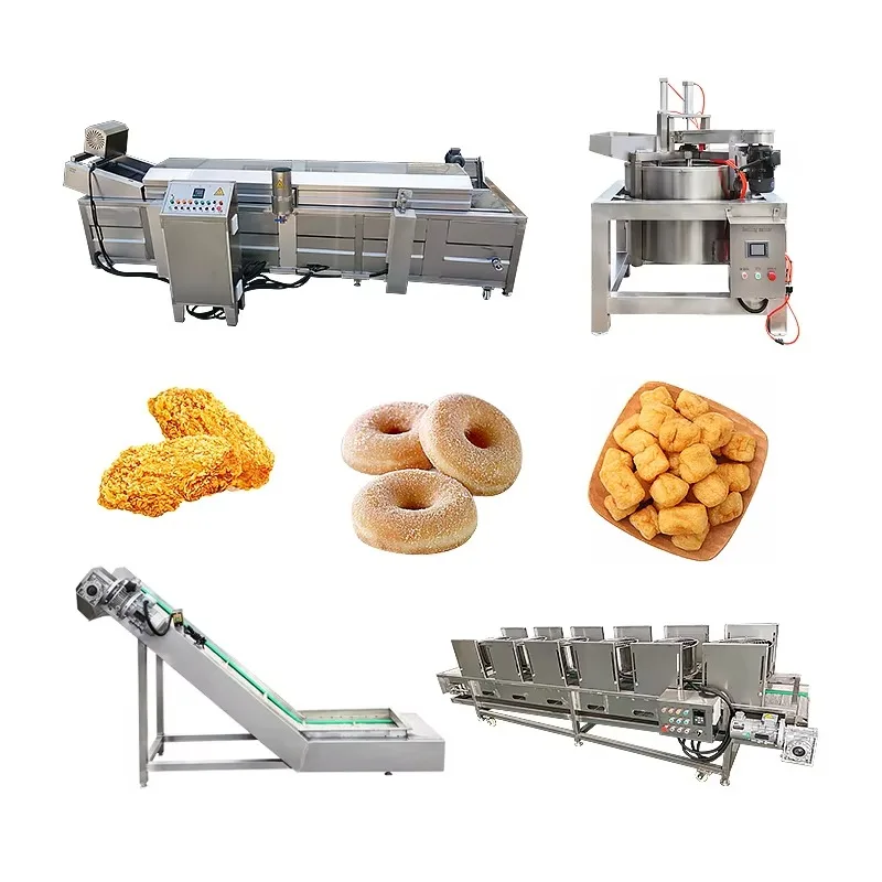 FOODLINE Customized Crispy Fried Onion Rings Broad Beans Frying Production Line Chicken French Fries