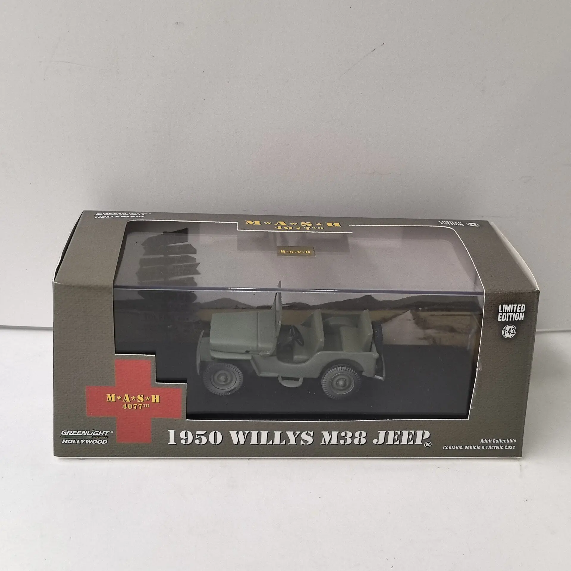 

Diecast Green Light 1/43 Scale WILLYS M38 1950 JEEP 23 Alloy Car Model