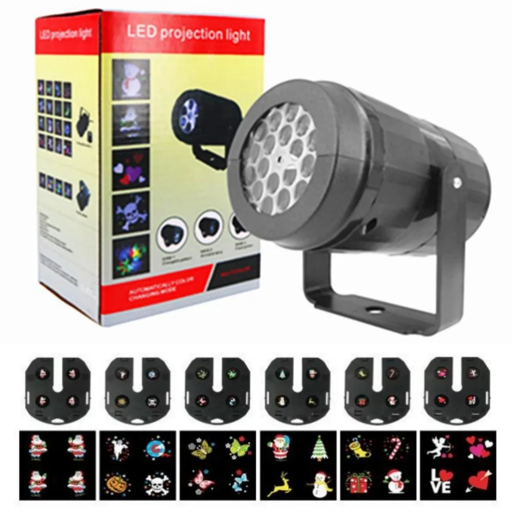 Lumières de fête de noël LED projecteur de flocon de neige Laser 4W lumières de scène rotatif motif de noël éclairage de vacances décor de jardin extérieur