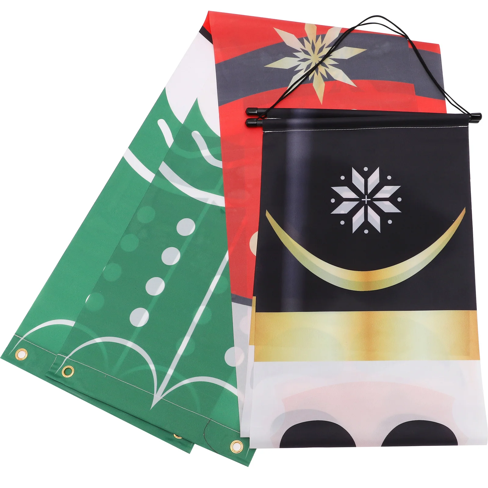 

1Pair Christmas Welcome Sign Colorful Hanging Banner Festival Decoration Merry Christmas Banner Party Welcome Sign